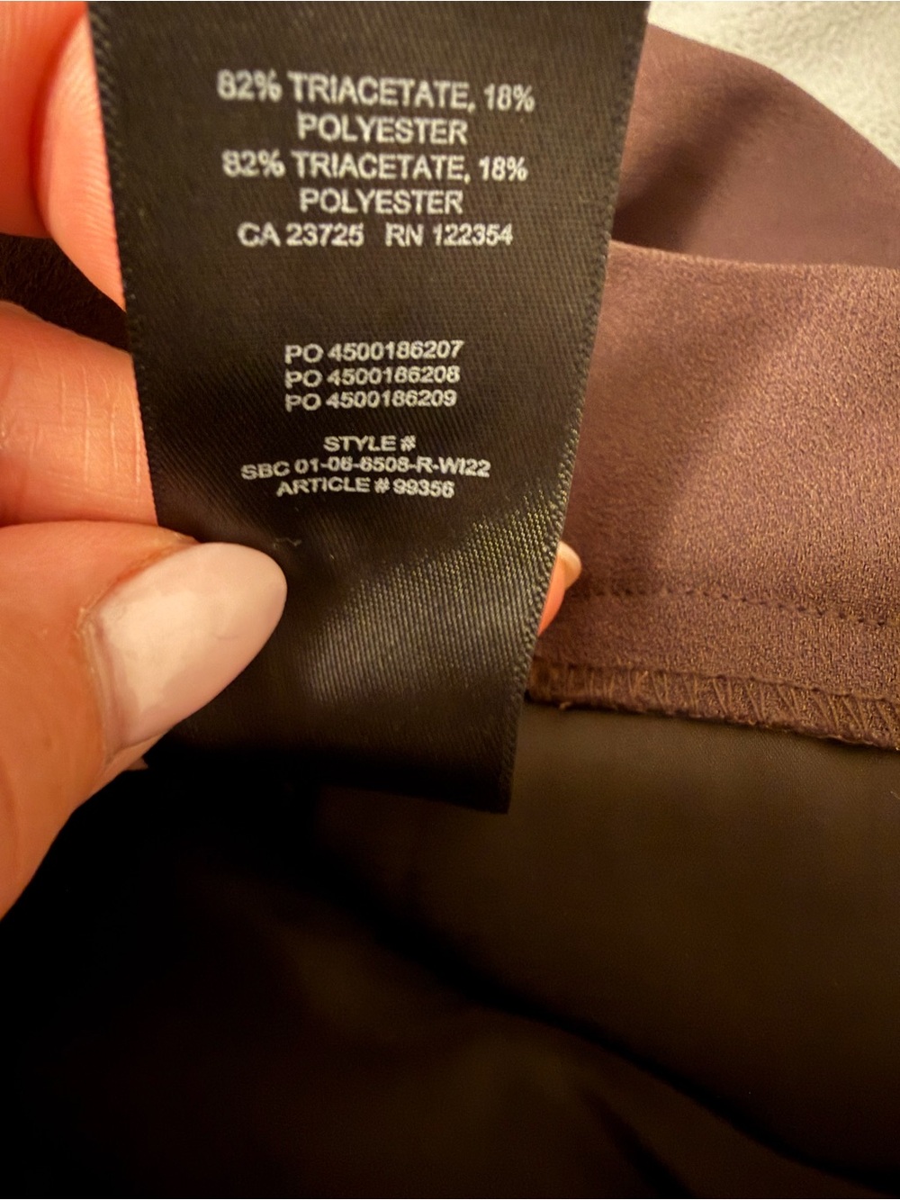 Aritzia Babaton Vanitas Satin Pants Coffee Bean Brown Cropped Size 14 - Picture 4 of 6